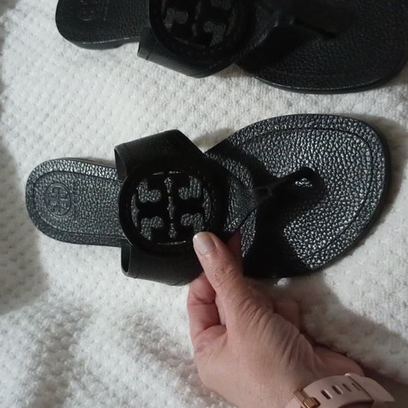 Tory Burch Black Size 11 Leather Sandals - Picture 3 of 10